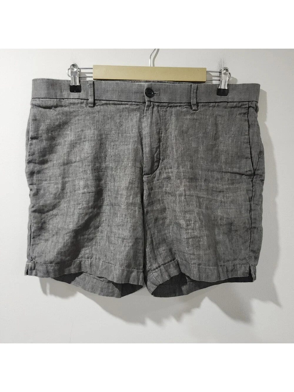 Banana Republic 100% Linen Chino Flat Front Summer Beach Preppy Shorts Mens 36